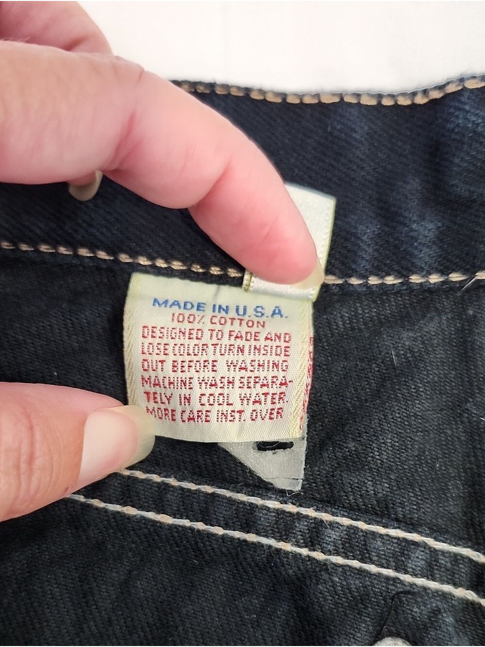 Calvin Klein Vintage 80s Womens Jeans Cotton Dark Wash Sz 12 Fits 6 Straight Leg - Picture 5 of 11